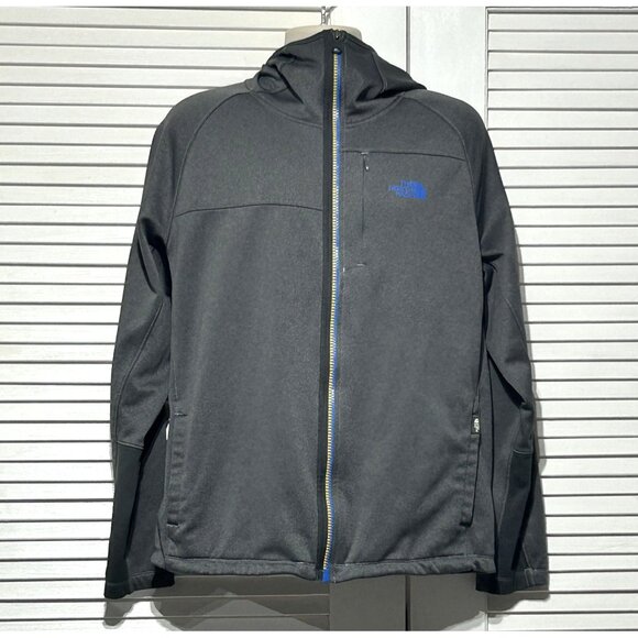 The North Face Other - The North Face Men's Gray Full-Zip Hooded Jacket With Blue Logo Size XL 3045